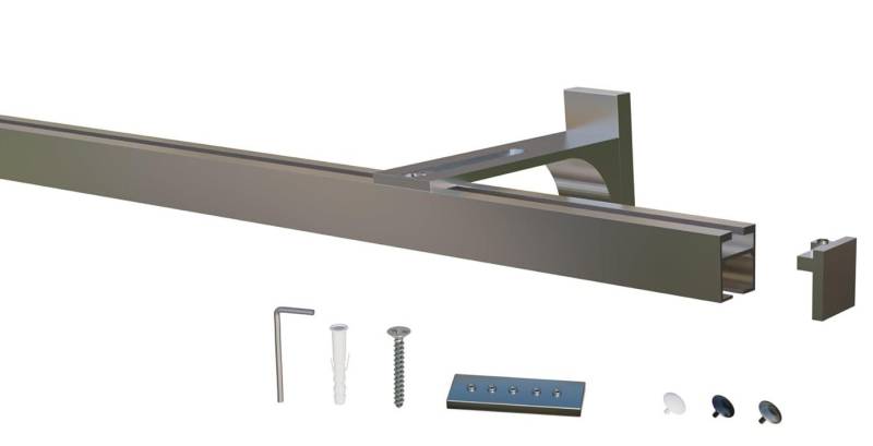 Gardineum Innenlaufschiene Eckige Innenlaufstange/ Gardinenstange 20x20mm mit Wandhalterung-1lfg Gardineum Innenlaufschiene Eckige Innenlaufstange/ Gardinenstange 20x20mm mit Wandhalterung-1lfg von Gardineum