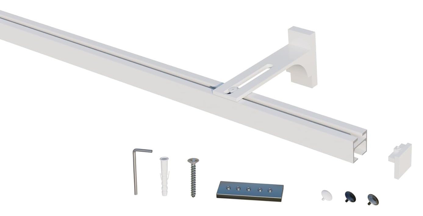 Gardineum Innenlaufschiene Eckige Innenlaufstange/ Gardinenstange 20x20mm mit Wandhalterung-1lfg Gardineum Innenlaufschiene Eckige Innenlaufstange/ Gardinenstange 20x20mm mit Wandhalterung-1lfg von Gardineum