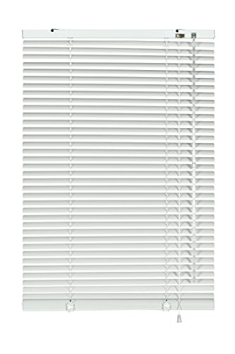 Deco Company Alu-Jalousie ohne Bohren, Zum Klemmen, Inkl. Klemmträgern, Sichtschutz, Lichtschutz, Blendschutz, Aluminium-Jalousie, Weiß, 100 x 220 cm von Deco Company