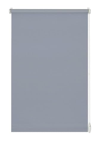 GARDINIA Rollo zum Klemmen oder Kleben, Tageslicht-Rollo, Blickdicht, Alle Montage-Teile inklusive, EASYFIX Rollo Uni, Rauchblau, 100 x 150 cm (BxH) von Gardinia
