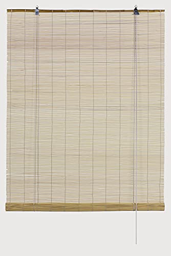 GARDINIA Bambus-Rollo Natur, Decken- oder Wandmontage, Lichtdurchlässig, Transparent, Alle Montage-Teile inklusive, 60 x 160 cm (BxH) von Gardinia