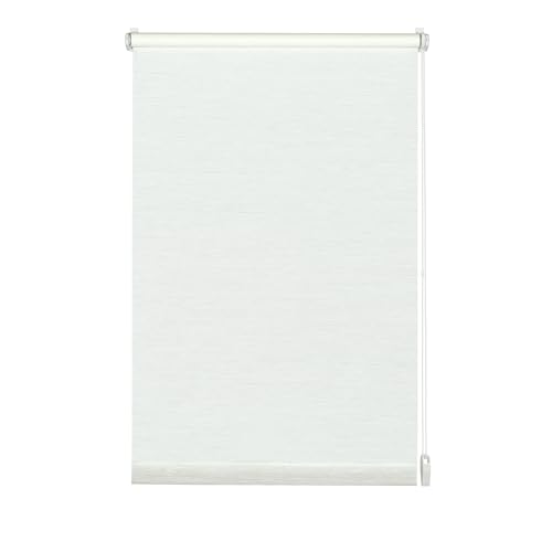 GARDINIA Rollo ohne Bohren, Tageslicht-Rollo zum Kleben oder Klemmen, Blickdicht, Sichtschutz, Blendschutz, EASYFIX Rollo Natur, Weiß, 45 x 150 cm (BxH) von Gardinia