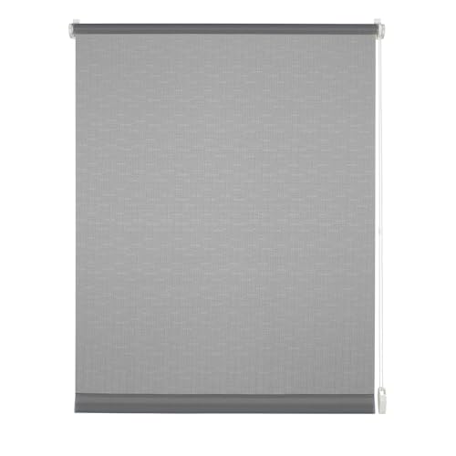GARDINIA Rollo ohne Bohren, Zum Kleben oder Klemmen, Blickdicht, Sichtschutz, Blendschutz, Inkl. Montage-Teile, EASYFIX, Hellgrau, 75 x 150 cm (BxH) von Gardinia