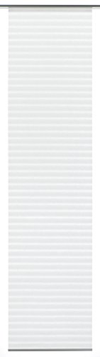 GARDINIA Flächenvorhang, Schiebegardine, Blickdicht, Stoff Dekor, Vorhang / Gardine mit Natur-Optik, Weiß, 60 x 300 cm (BxH) von Gardinia