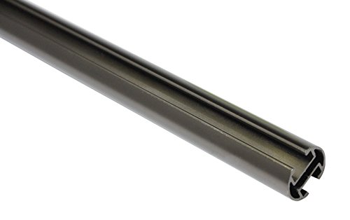 Gardinia 10011145 Metallstange/Gardinenstangen-Rohr mit Innenlaufprofil, Serie Chicago, Durchmesser 20 mm, 160 cm, Titan von Gardinia