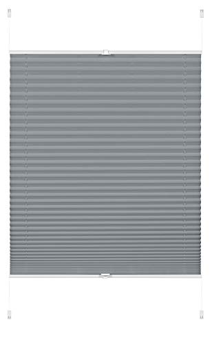 GARDINIA Plissee ohne Bohren, Zum Klemmen, Blickdicht, Falt-Rollo zur Verdunklung, Sichtschutz, Verstellbar von 6 mm - 30 mm, Greta, Rauchblau, 90 x 130 cm GARDINIA Plissee ohne Bohren, Zum Klemmen, Blickdicht, Falt-Rollo zur Verdunklung, Sichtschutz, Verstellbar von 6 mm - 30 mm, Greta, Rauchblau, 90 x 130 cm von Gardinia
