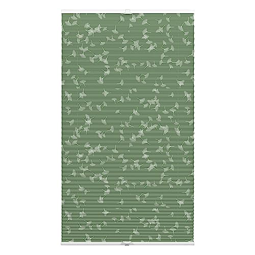 GARDINIA Plissee zum Klemmen, Blickdichtes Faltrollo, Alle Montage-Teile inklusive, Plissee verspannt mit Zwei Bedienschienen, Japandi Ginkgo Jade Green, Grün, 40 x 130 cm GARDINIA Plissee zum Klemmen, Blickdichtes Faltrollo, Alle Montage-Teile inklusive, Plissee verspannt mit Zwei Bedienschienen, Japandi Ginkgo Jade Green, Grün, 40 x 130 cm von Gardinia