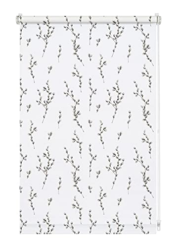 GARDINIA Rollo ohne Bohren, Zum Klemmen, Blickdicht, Sichtschutz, Blendschutz, Tageslicht-Rollo für Fenster, Digiprint Weidenkätzchen, Weiß/Dekor, 50 x 150 cm GARDINIA Rollo ohne Bohren, Zum Klemmen, Blickdicht, Sichtschutz, Blendschutz, Tageslicht-Rollo für Fenster, Digiprint Weidenkätzchen, Weiß/Dekor, 50 x 150 cm von Gardinia