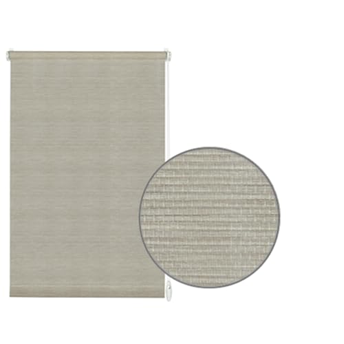 GARDINIA Rollo zum Klemmen oder Kleben, Tageslicht-Rollo, Blickdicht, Alle Montage-Teile inklusive, EASYFIX Rollo Natur, Grau/Melange, 45 x 150 cm (BxH) von Gardinia