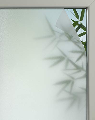 GARDINIA Statische Fensterfolie Privacy 50, Selbsthaftend, Blickschutz, Lichtdurchlässig, Sichtschutzfolie, Haftet statisch ohne Kleber, 45 x 150 cm, Halbtransparent von Gardinia