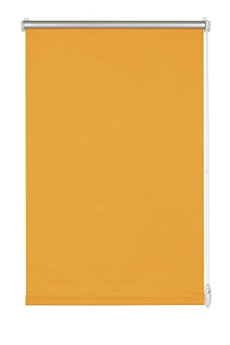 GARDINIA Thermo-Rollo mit Thermo-Rückseite zum Klemmen oder Kleben, Höchste Lichtreflektion, Energiesparend, Lichtundurchlässig, Alle Montage-Teile inklusive, EASYFIX Rollo Thermo, Orange, 120 x 150 cm (BxH) von Gardinia