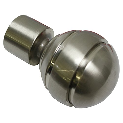 Gardinia 10011162 Endknopf/Endstück Kugel für Gardinenstangen, Serie Chicago, Durchmesser 20 mm, edelstahloptik Gardinia 10011162 Endknopf/Endstück Kugel für Gardinenstangen, Serie Chicago, Durchmesser 20 mm, edelstahloptik von Gardinia