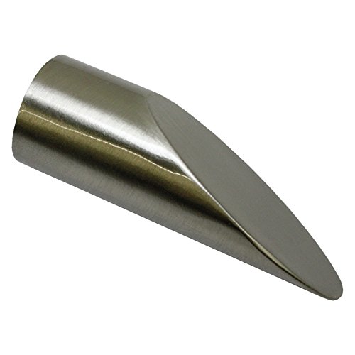 Gardinia 10011172 Endknopf/Endstück Elypse für Gardinenstangen, Serie Chicago, Durchmesser 20 mm, edelstahloptik von Gardinia