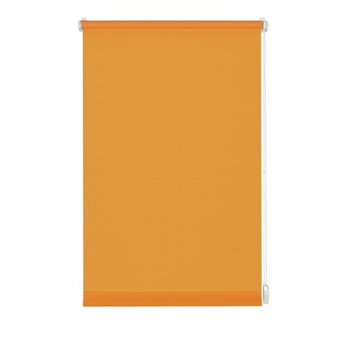 GARDINIA Rollo ohne Bohren, Zum Kleben oder Klemmen, Blickdicht, Sichtschutz, Blendschutz, Inkl. Montage-Teile, EASYFIX, Orange, 60 x 150 cm (BxH) von Gardinia