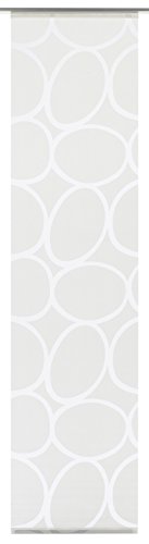 GARDINIA Flächenvorhang, Schiebegardine, Blickdicht, Stoff Dekor, Vorhang / Gardine mit Stein-Muster, Weiß, 60 x 245 cm (BxH), 1 Stück von Gardinia