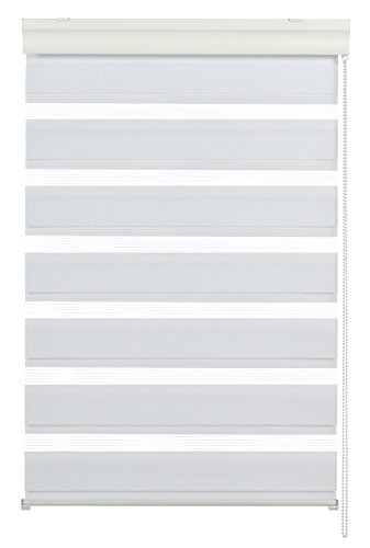 Gardinia Doppelrollo mit Kassette, Duo-Rollo/Seitenzugrollo, Transparente und blickdichte Streifen, Alle Montage-Teile inklusive, Weiß, 100 x 160 cm (BxH), 12942 Gardinia Doppelrollo mit Kassette, Duo-Rollo/Seitenzugrollo, Transparente und blickdichte Streifen, Alle Montage-Teile inklusive, Weiß, 100 x 160 cm (BxH), 12942 von Gardinia