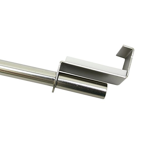 Gardinia Spannvitrage, Ausziehbar, Montage ohne Schrauben und Bohren, Durchmesser 9 mm, Länge 90-130 cm, Metall, Titan, 2625 von Gardinia