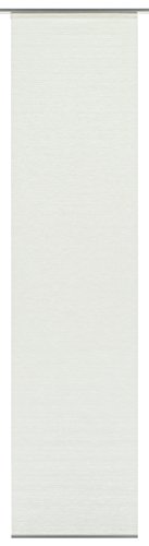 Gardinia 30215 Flächenvorhang Natur-Optik inklusiv Aluminium Unterprofil, von unten einkürzbar, 60 x 245 cm, weiß von Gardinia