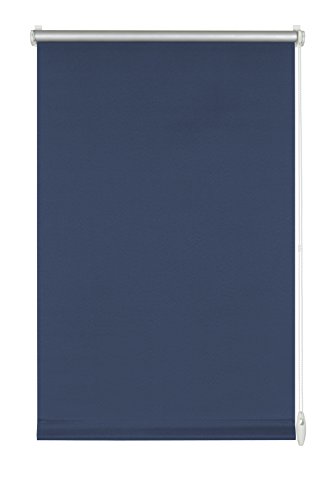 GARDINIA EASYFIX Rollo mit Thermo-Rückseite zum Klemmen oder Kleben, Verdunklungsrollo ohne Bohren, Hitzeschutz, Energiesparend, Blau, 100 x 150 cm (BxH), 30748 von Gardinia