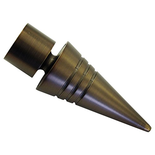 GARDINIA Endknöpfe für Gardinenstangen, 2 x Endstück Spitze, Serie Chicago, Metall, Bronze, Durchmesser 20 mm von Gardinia