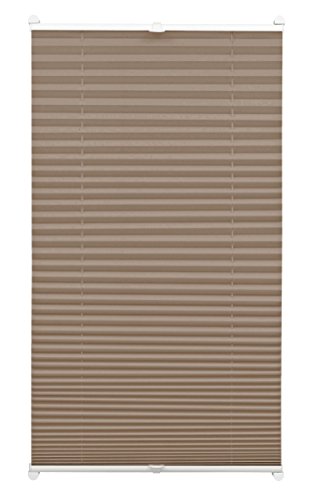GARDINIA EASYFIX Plissee ohne Bohren, Zum Klemmen, Blickdichtes Falt-Rollo, Inkl. aller Montage-Teile, 2 Bedienschienen, Taupe, 50 x 130 cm GARDINIA EASYFIX Plissee ohne Bohren, Zum Klemmen, Blickdichtes Falt-Rollo, Inkl. aller Montage-Teile, 2 Bedienschienen, Taupe, 50 x 130 cm von Gardinia