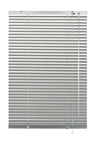 Gardinia Alu-Jalousie, Sicht-, Licht- und Blendschutz, Wand- und Deckenmontage, Alle Montage-Teile inklusive, Aluminium-Jalousie, Silber, 120 x 175 cm (BxH) 6189 von Gardinia