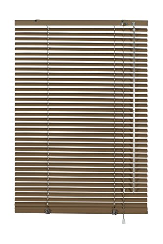 GARDINIA Alu-Jalousie, Sichtschutz, Lichtschutz, Blendschutz, Wand- und Deckenmontage, Aluminium-Jalousie, Mocca, 50 x 175 cm (BxH) von Gardinia