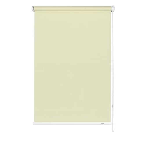 GARDINIA Seitenzug-Rollo für Fenster, Blickdicht, Lichtdurchlässig, Sichtschutz, Blendschutz, Montage mit Bohren, Farbe: Champagner, 52 x 180 cm (BxH) von Gardinia