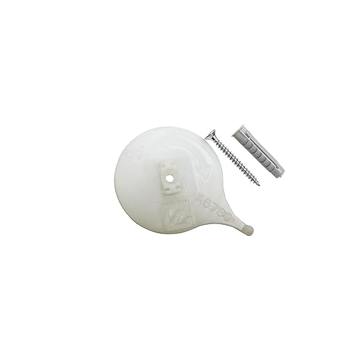 GARDINIA Deckenträger für Aluminium-Vorhangschiene, 2-läufig, Weiß, 2 Stück von Gardinia
