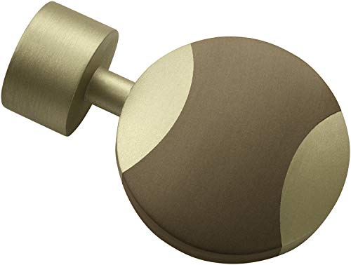 Gardinia Disc 2 x Endstück, Metall, Champagner/Cappuccino, für Gardinentechnik Ø 19 mm von Gardinia