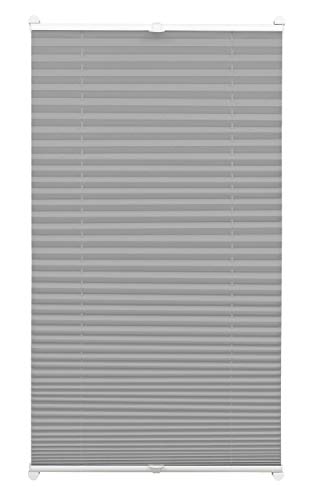 GARDINIA EASYFIX Plissee ohne Bohren, Zum Klemmen, Blickdichtes Falt-Rollo, Inkl. aller Montage-Teile, 2 Bedienschienen, Schiefer, 65 x 130 cm GARDINIA EASYFIX Plissee ohne Bohren, Zum Klemmen, Blickdichtes Falt-Rollo, Inkl. aller Montage-Teile, 2 Bedienschienen, Schiefer, 65 x 130 cm von Gardinia