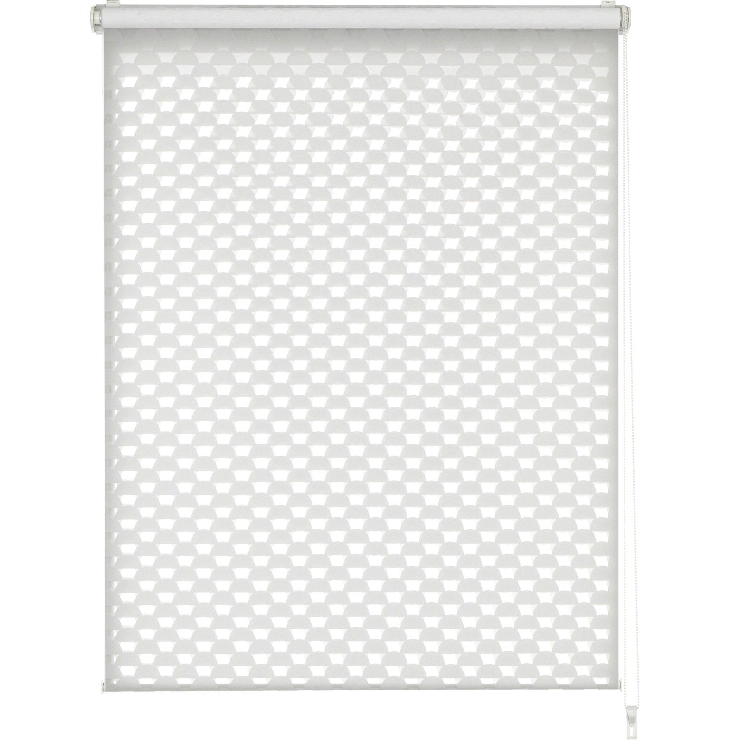 Gardinia Easy Fix Doppelrollo Cut-Out Kreis Weiß 45 cm x 150 cm von GARDINIA