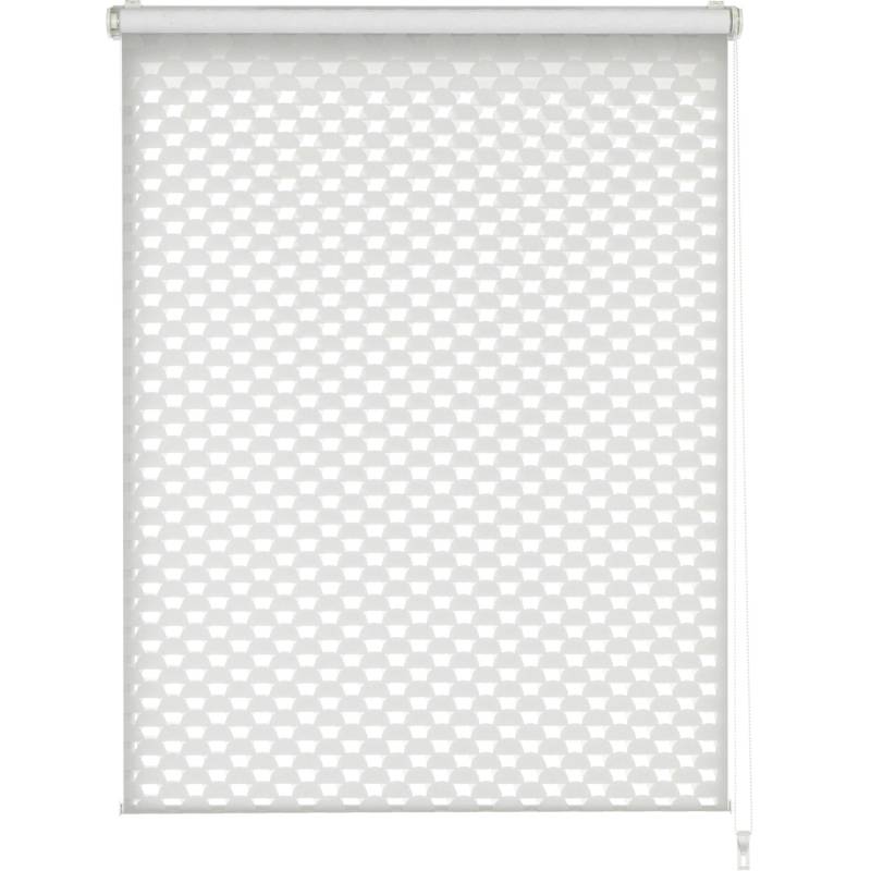 Gardinia Easy Fix Doppelrollo Cut-Out Kreis Weiß 45 cm x 150 cm von GARDINIA