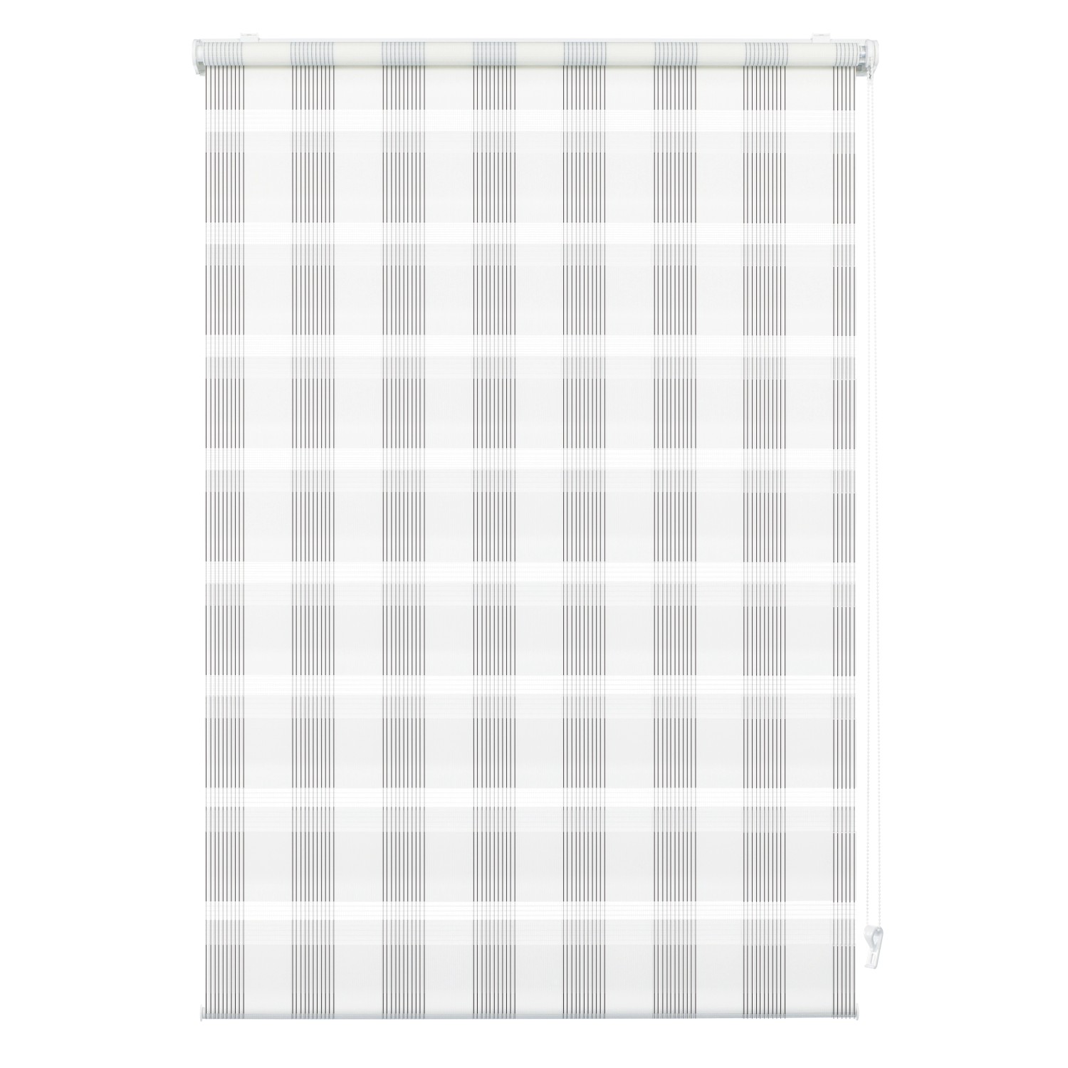 Gardinia EasyFix Doppelrollo Karo 45 cm x 150 cm Weiß von GARDINIA