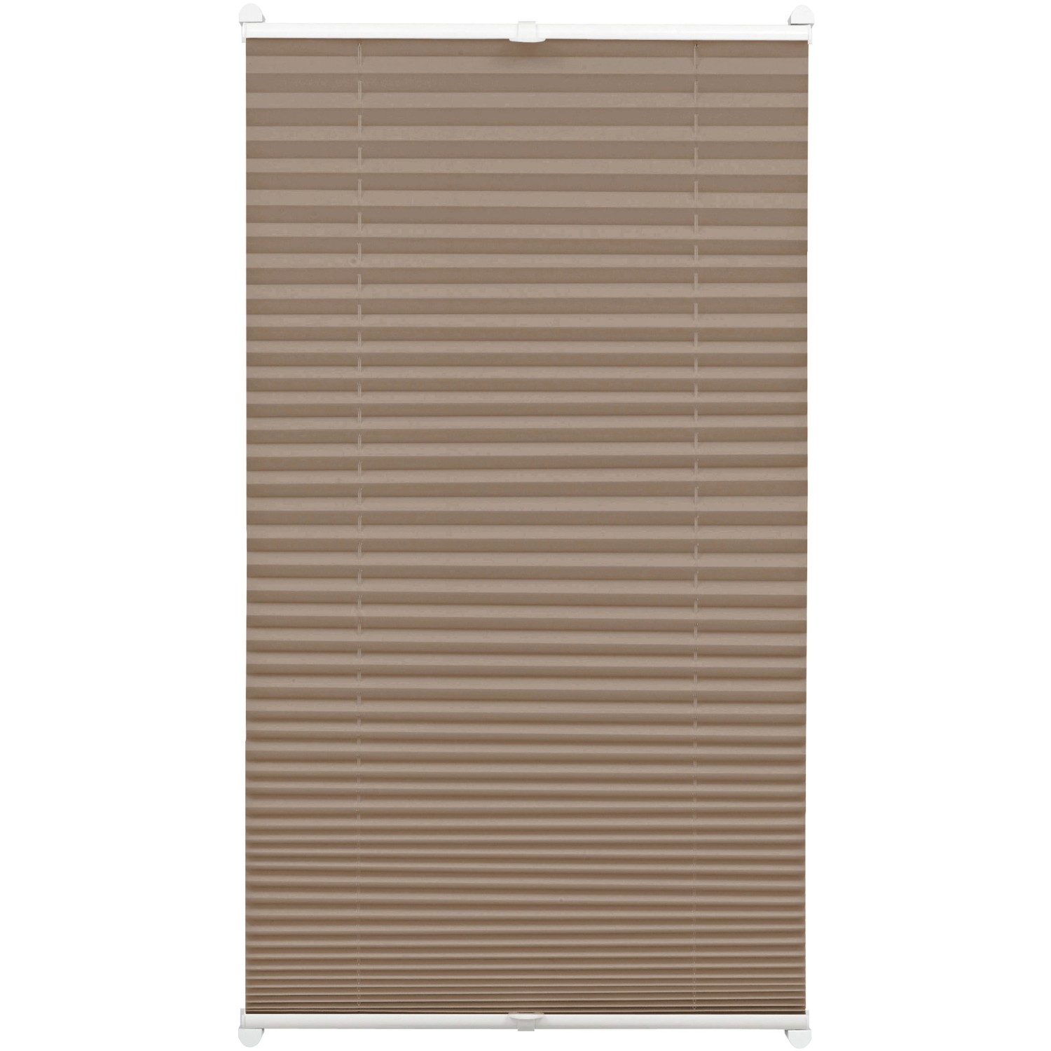 Gardinia EasyFix Plissee mit 2 Bedienschienen 100 cm x 130 cm Taupe von GARDINIA