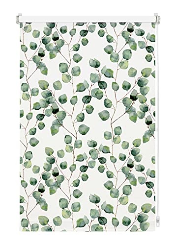 GARDINIA Rollo Digiprint Blackout Isabella zum Klemmen, Lichtundurchlässiges Rollo mit Digitaldruck, Alle Montage-Teile inklusive, Weiß/Dekor, 110 x 150 cm (BxH) von Gardinia