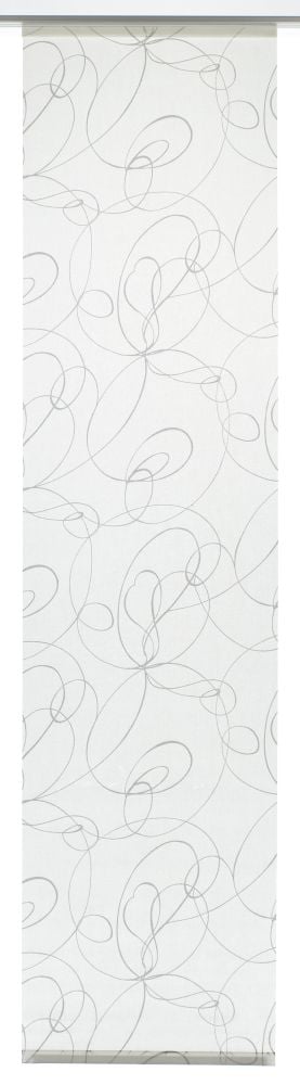 Gardinia Flächenvorhang Curling weiß-grau, 60 x 245 cm von GARDINIA