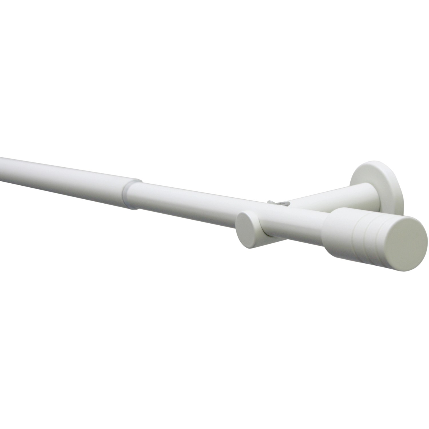 Gardinia Gardinenstangen-Set Elba 1-Lauf Ø 16/19 mm Ivory 120 cm - 210 cm von GARDINIA