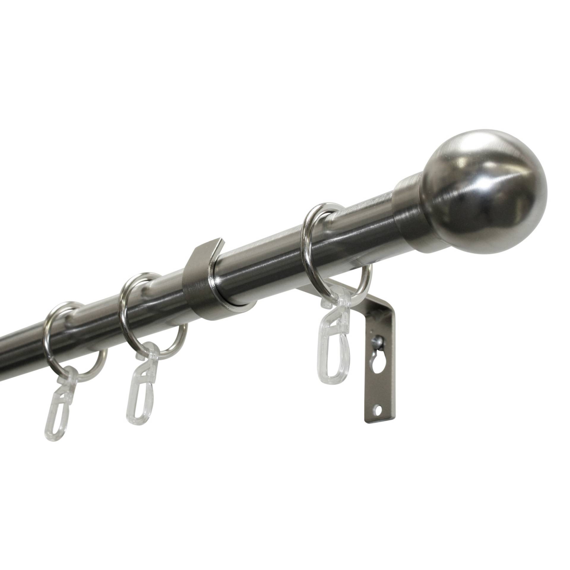 Gardinia Gardinenstangen-Set mit Kugel edelstahl 120 cm Gardinia Gardinenstangen-Set mit Kugel edelstahl 120 cm von GARDINIA