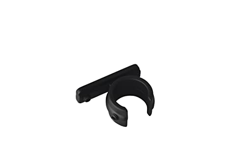 GARDINIA Ring Adapter für Universal Träger für Gardinenstangen Ø 20 mm, 2 Stück, Serie Chicago, Metall, Schwarz-matt von Gardinia