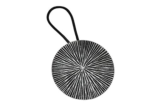 GARDINIA Raffband Kreis mit Magnet, Dekorieren und Raffen von Stoffen und Vorhängen, Außenmaß Ø 7,5 cm, Metall, Silber-Antik von Gardinia