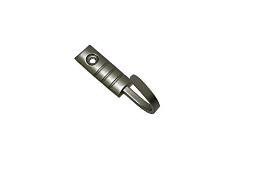 GARDINIA Raffhaken Geo, 2 Stück, Zum Raffen und Drapieren von leichten Gardinenstoffen, Inkl. Nägel, Länge: 2,5 cm, Metall, Silber-matt, 2.5 cm, 3383 von Gardinia