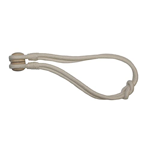 GARDINIA Raffhalter Kordel für Vorhänge und Gardinen, Mit Magnet zur einfachen Befestigung, 47 cm, Magnetische Raffspange, Beige von Gardinia