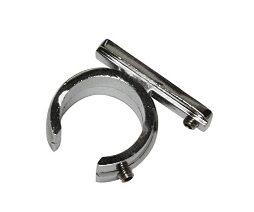 GARDINIA Ring Adapter für Universal Träger für Gardinenstangen Ø 20 mm, 2 Stück, Serie Chicago, Metall, Chrom von Gardinia