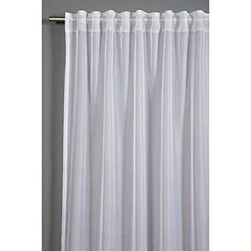 GARDINIA Vorhang mit verdeckten Schlaufen und Gardinenband, Lichtdurchlässig, Transparent, Gardine Voile Uni, Weiß, 450 x 175 cm GARDINIA Vorhang mit verdeckten Schlaufen und Gardinenband, Lichtdurchlässig, Transparent, Gardine Voile Uni, Weiß, 450 x 175 cm von Gardinia
