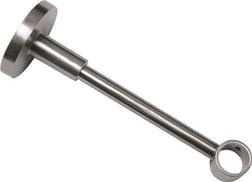 Gardinia Träger geschlossen für Ø 16 mm edelstahl-optik 13,5 cm, Metall von Gardinia