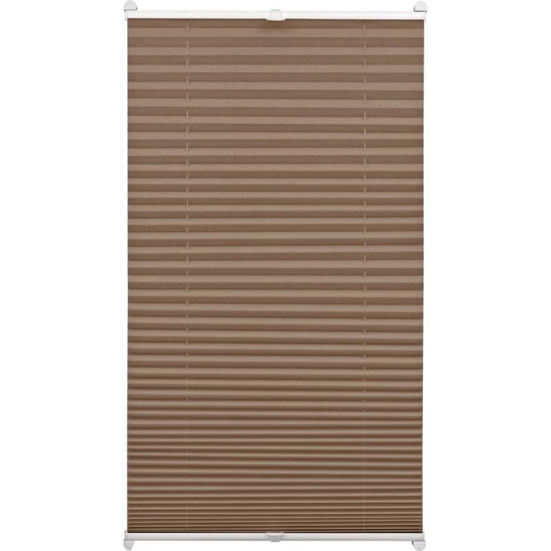 Gardinia EasyFix Plissee mit 2 Bedienschienen 80 cm x 130 cm Taupe von GARDINIA