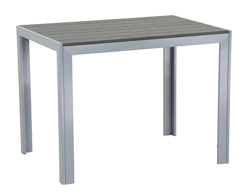 Aluminium Gartentisch Soul 120x70 Silber mit Nonwood Tischplatte, absolut wetterfest von Gardissimo