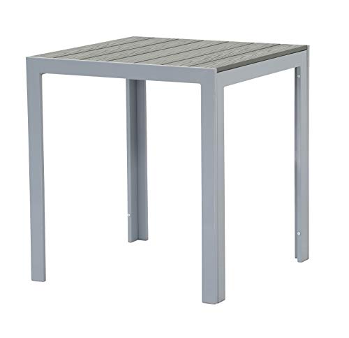 Aluminium Gartentisch Soul 60x60 Silber mit Nonwood Tischplatte, absolut wetterfest von Gardissimo