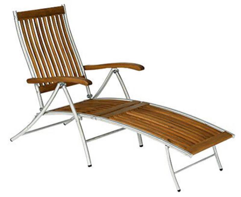 Gardissimo Gartenliege Saigon Deckchair Relaxstuhl Relaxliege Edelstahl Holz stabil, verstellbar, klappbar, Edelstahl-Gestell mit Akazienholz Lattung Gardissimo Gartenliege Saigon Deckchair Relaxstuhl Relaxliege Edelstahl Holz stabil, verstellbar, klappbar, Edelstahl-Gestell mit Akazienholz Lattung von Gardissimo